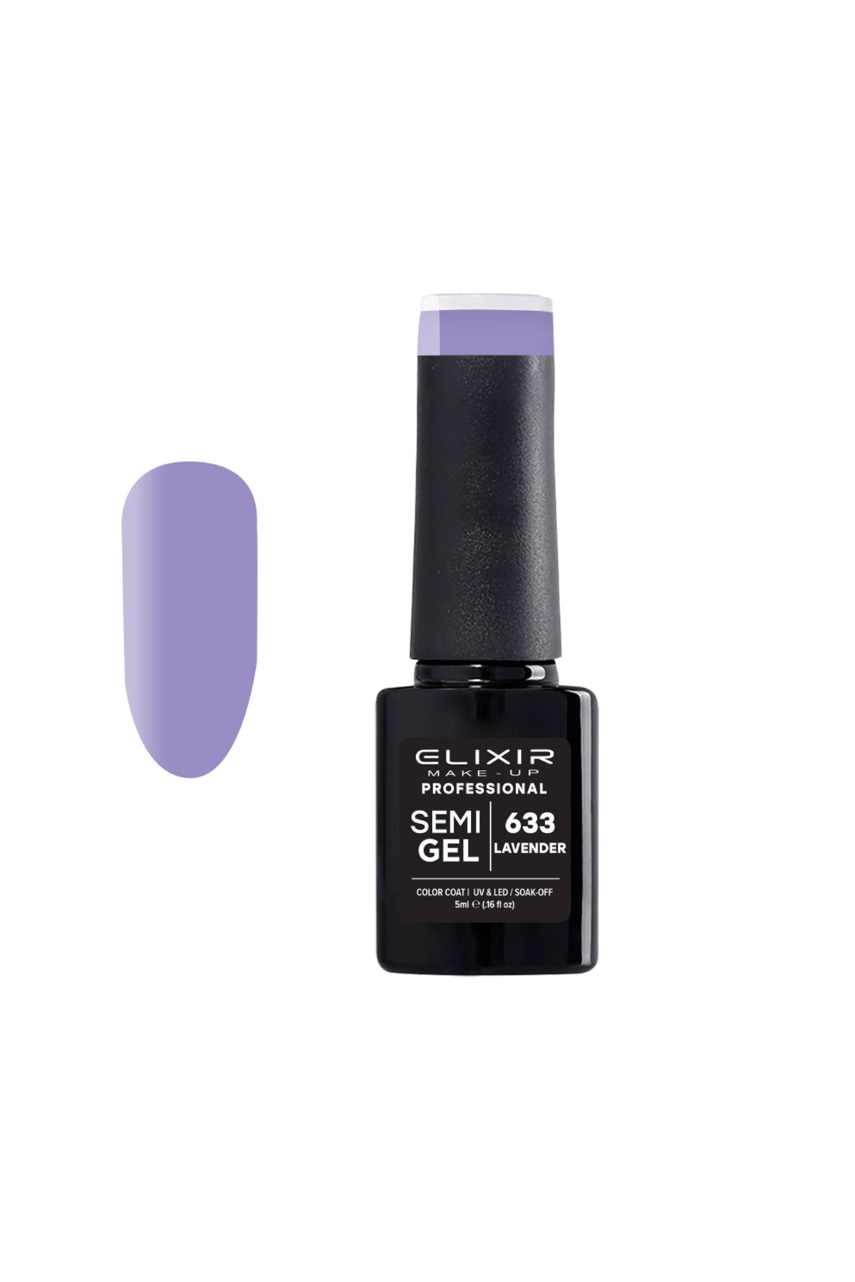 Elixir Ημιμόνιμο βερνίκι 5ml 633 (Lavender)