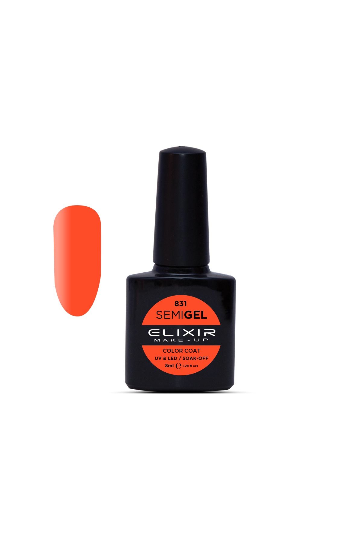 Elixir Ημιμόνιμο βερνίκι 8ml 831 (Portland Orange)