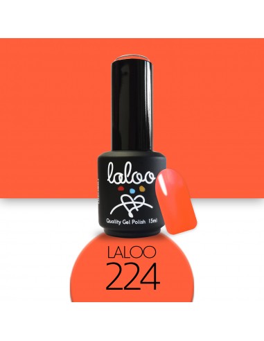 Laloo Ημιμόνιμο Βερνίκι No.224 Πορτοκαλί Neon 15ml