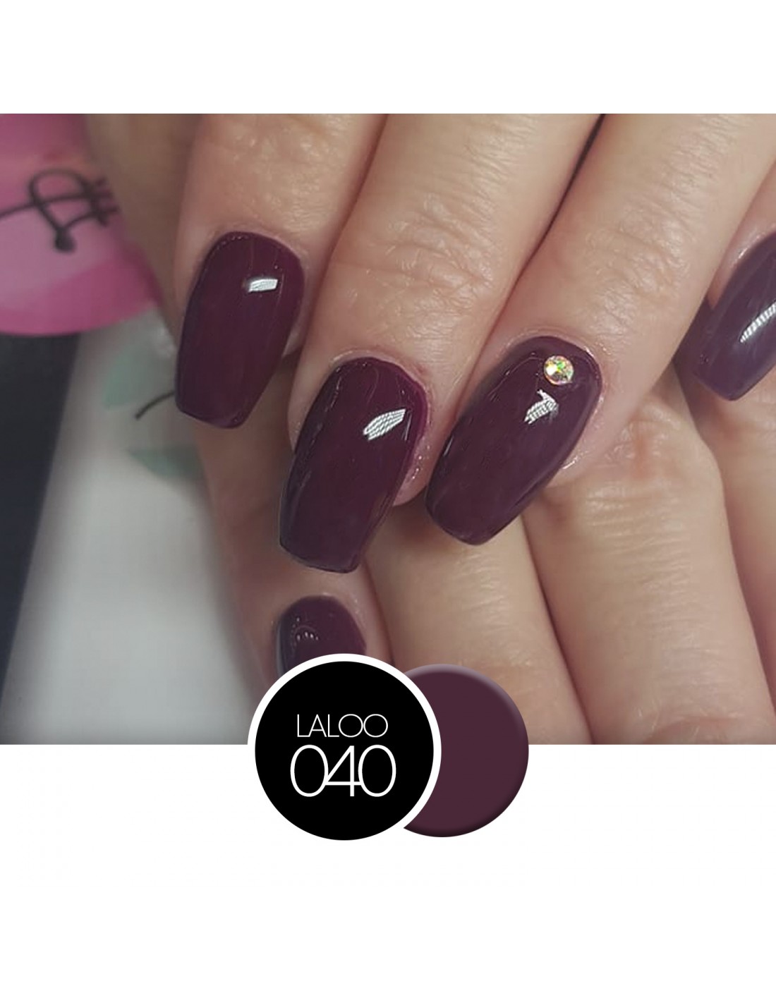 Laloo Ημιμόνιμο Βερνίκι No.40 Καφέ-Μωβ 15ml - Image 2