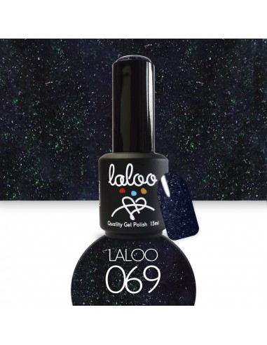 Laloo Ημιμόνιμο Βερνίκι No.69 Μπλε Σκούρο (Νύχτας) με Ελαφρύ Shimmer 15ml