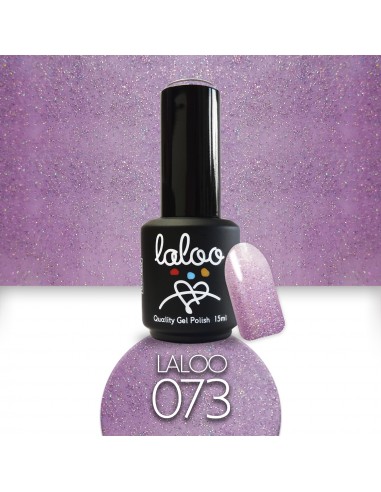 Laloo Ημιμόνιμο Βερνίκι No.73 Ροζ Glitter Ολογραφικό 15ml