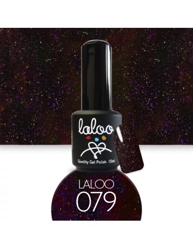 Laloo Ημιμόνιμο Βερνίκι No.79 Κόκκινο-Μπορντό με Ελαφρύ Shimmer 15ml