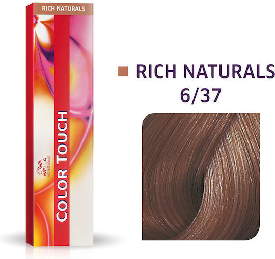 Wella Professionel Color Touch Rich Naturals 6/37 Σκούρο Ξανθό Χρυσό Καφέ 60ml - Image 2