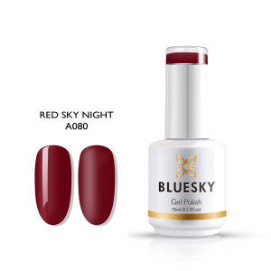 Bluesky Hμιμόνιμο Bερνίκι A080 RED SKYNIGHT (ΚΟΚΚΙΝΟ ΜΠΟΡΝΤΩ) 15ml