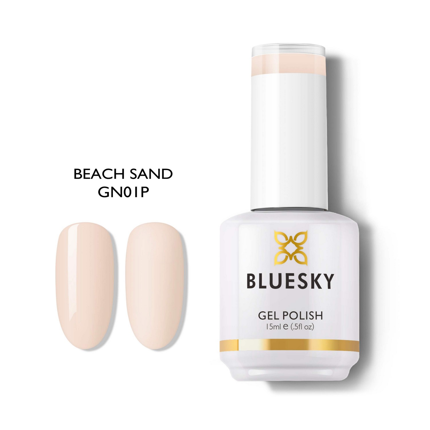 Bluesky Hμιμόνιμο Bερνίκι GN01 BEACH SAND (BEIGE CREAM) 15ml