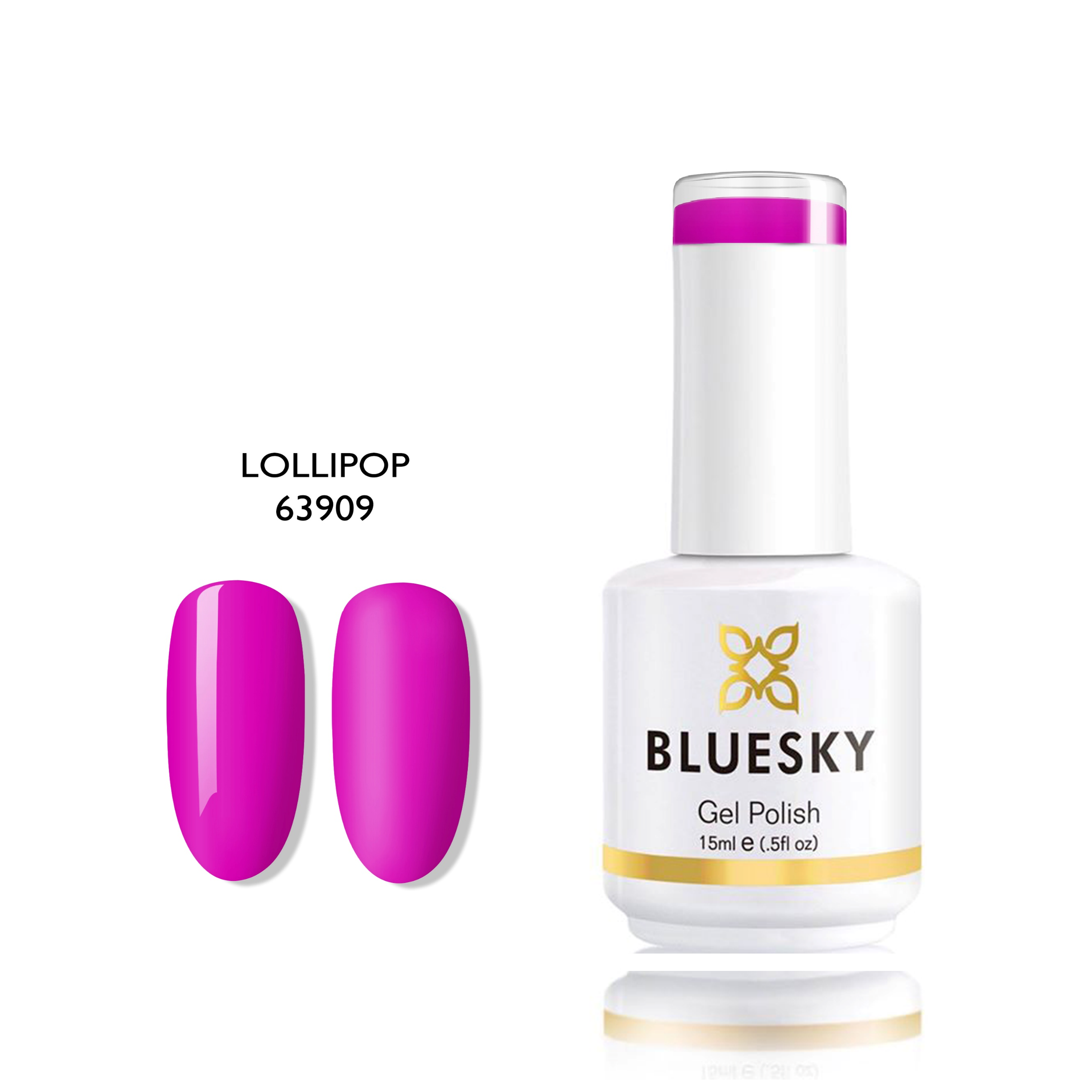 Bluesky Hμιμόνιμο Bερνίκι LOLLIPOP 63909 (ΡΟΖ ΠΟΛΎ ΕΝΤΟΝΟ) 15ml