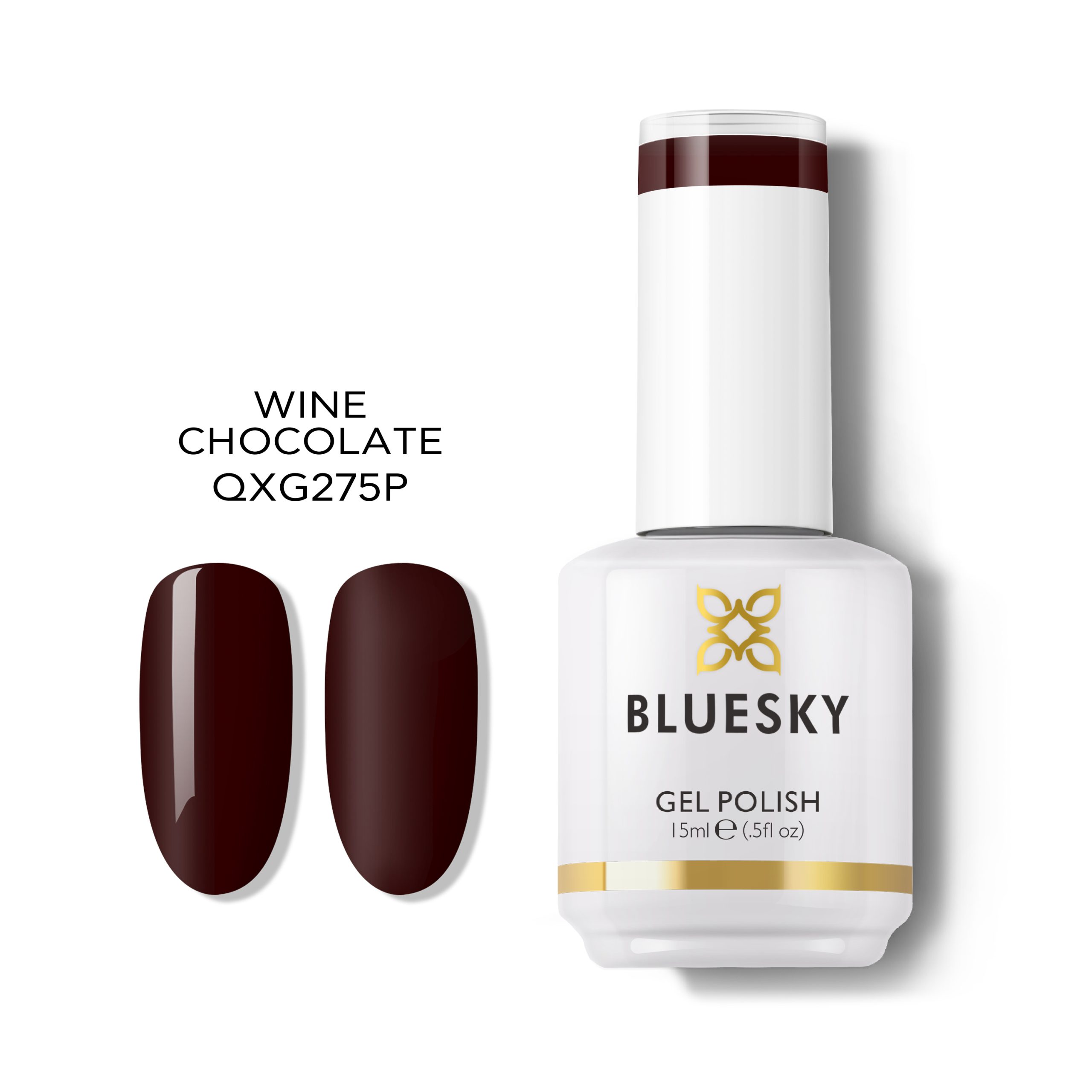 Bluesky Hμιμόνιμο Bερνίκι WINE CHOCOLATE QXG275P 15ml