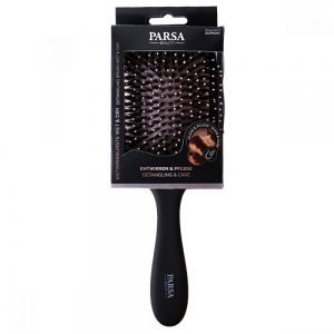 Parsa  Βούρτσα Μαλλιών Πλακέ Wet & Dry Μαύρη