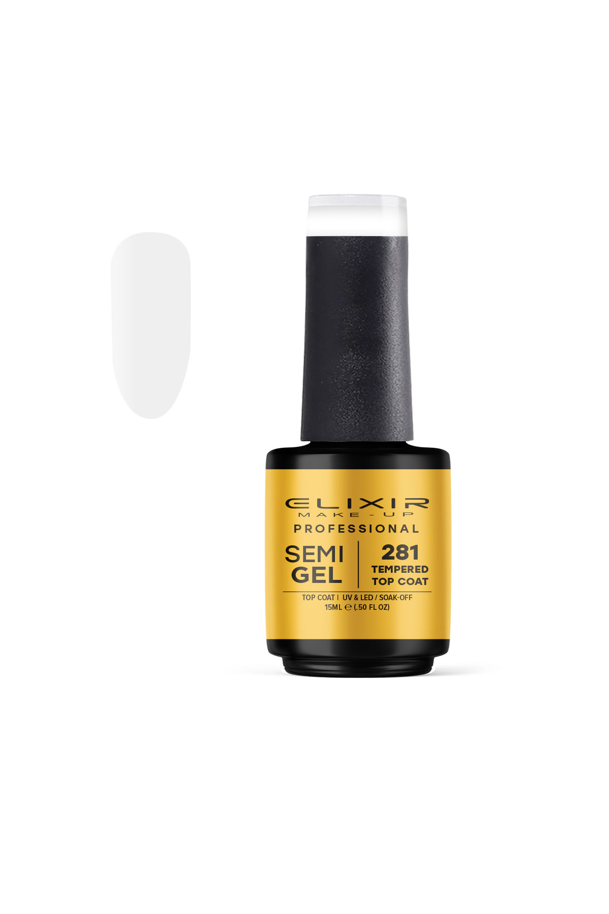 Elixir Ημιμόνιμο βερνίκι 15ml 281 (Tempered Top Coat)