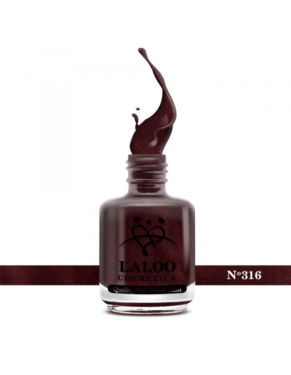 Laloo Weekly Nail Polish No316 Μπορντώ Μεταλλικό 15ml