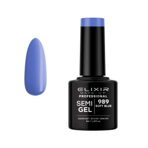 Ημιμόνιμο Βερνίκι Elixir Semi Gel 989 Soft Blue 8ml