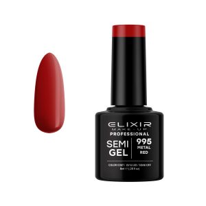 Ημιμόνιμο Bερνίκι Elixir Semi gel 995 Metal Red 8ml