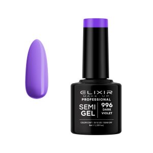Ημιμόνιμο Bερνίκι Elixir Semi Gel 996 Dark Violet 8ml