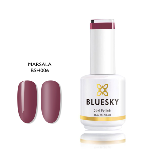 Bluesky Hμιμόνιμο Bερνίκι BSH006 MARSALA (ΣΑΠΙΟ ΜΗΛΟ ΣΚΟΥΡΟ) 15ml