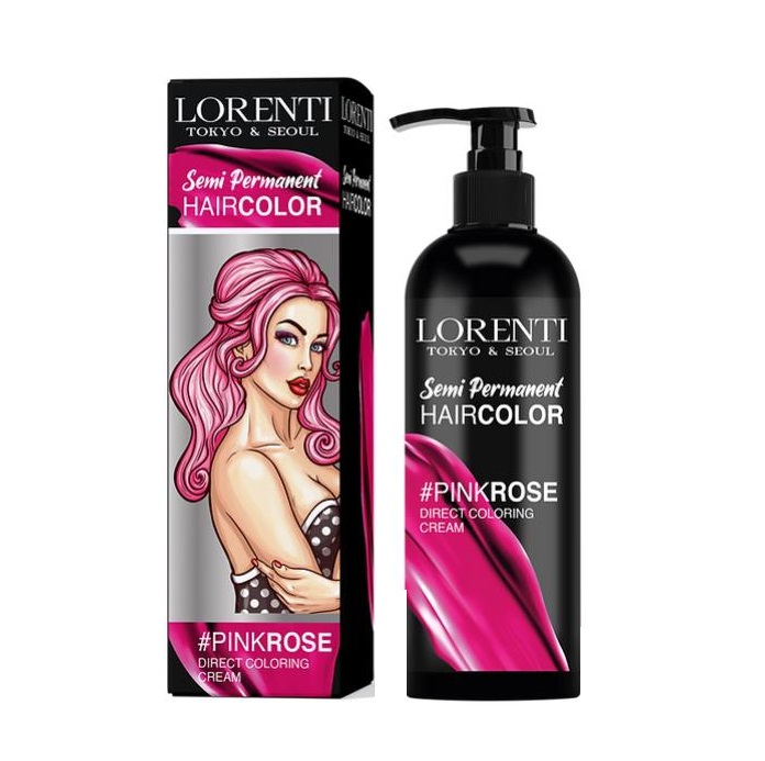 Lorenti Semi-Permanent Hair Color Pink Rose 250ml