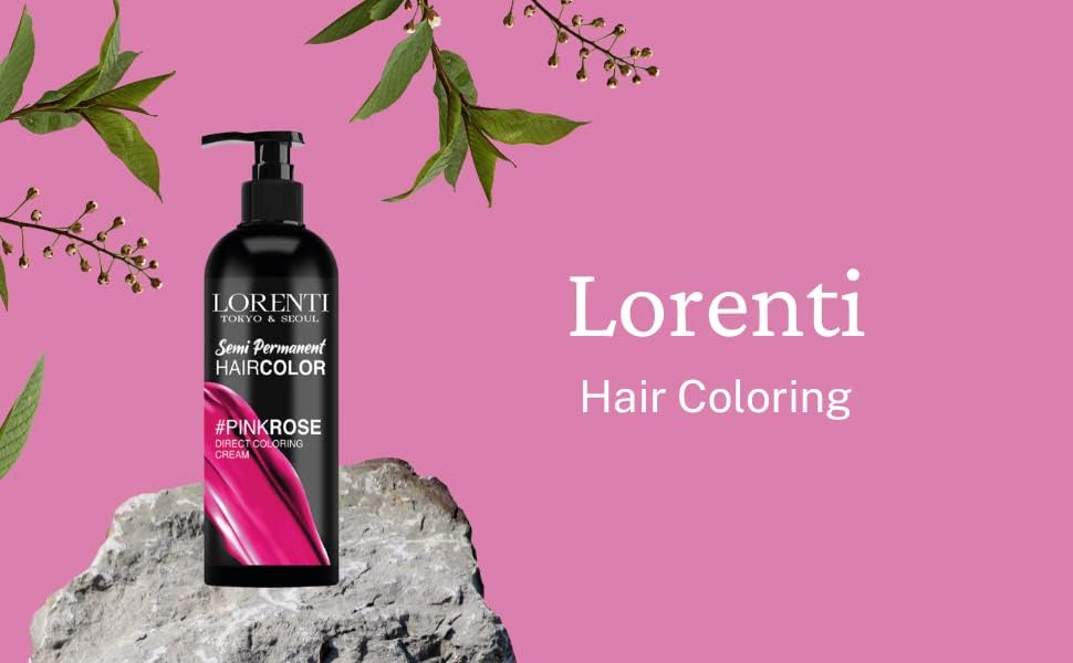 Lorenti Semi-Permanent Hair Color Pink Rose 250ml - Image 4
